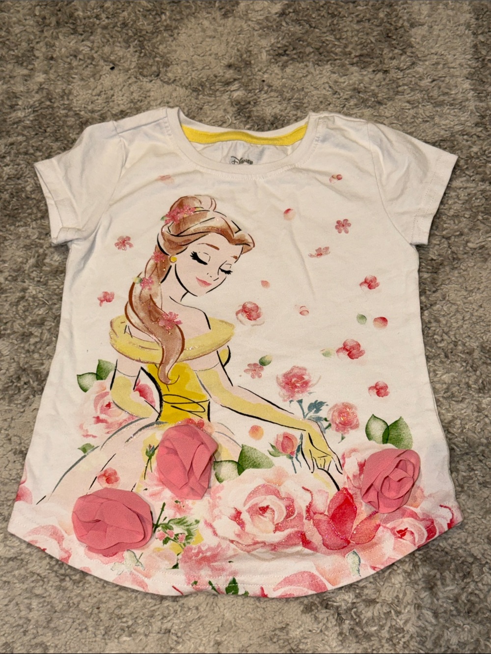 Disney Belle Princess Graphic Tee Sz 4-5T